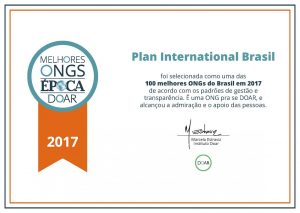 ENTRAMOS PARA A LISTA DAS 100 MELHORES ONGS DO BRASIL